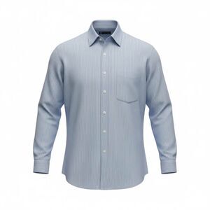 Tommy Hilfiger Blue Button Down Dress Shirt TLC The Lifetime Collar 16.5